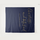 Foto für Hochzeiten in Navy und Gold Wandteppich (Vorderseite (Horizontal))