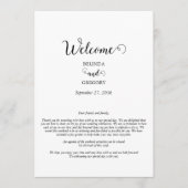 Foto für Hochzeiten mit weißem und schwarzem Skrip Programm (Vorderseite)