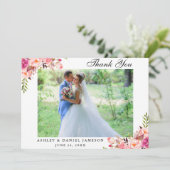 Foto für Hochzeitsfeiern Dankeskarte (Stehend Vorderseite)