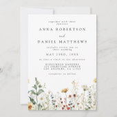Foto für Hochzeitsfeiern im Sommer Wildblume Einladung (Vorderseite)