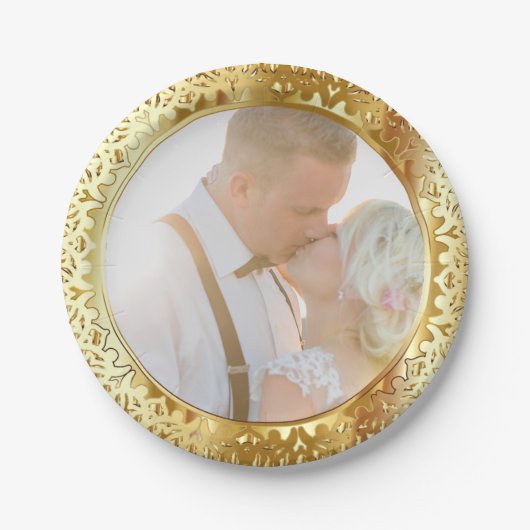 Foto für Hochzeitstag Teller (Vorderseite)