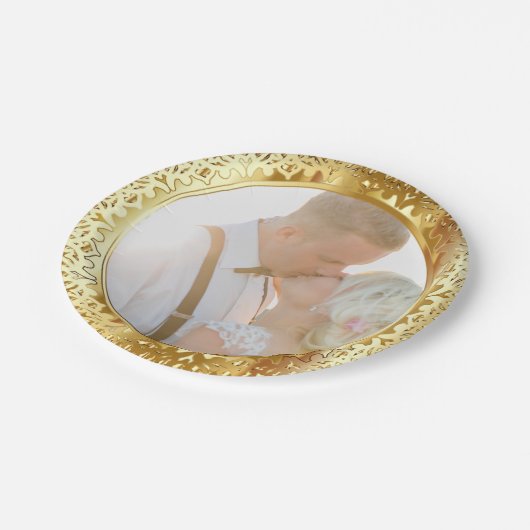 Foto für Hochzeitstag Teller (Schrägansicht)