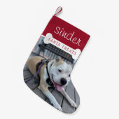 Foto für Hunde in den Leckereien des Weihnachtsman Kleiner Weihnachtsstrumpf (Vorderansicht (hängend))