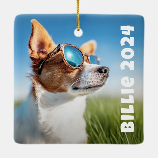 Foto für Hunde Keramikornament (Rückseite)