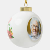 Foto für immer in unserem Herzen Großmutter Keramik Kugel-Ornament (Links)