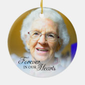 Foto für immer in unserem Herzen Großmutter Keramik Ornament (Hinten)