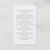 Foto für immer in unserer Herzensratenkarte Visitenkarte (Rückseite)