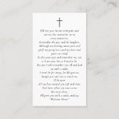 Foto für immer in unserer Herzensratenkarte Visitenkarte (Rückseite)