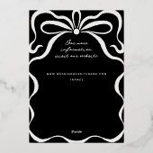 Foto für Inkalte Ribons und Bögen Folieneinladung (Rückseite)