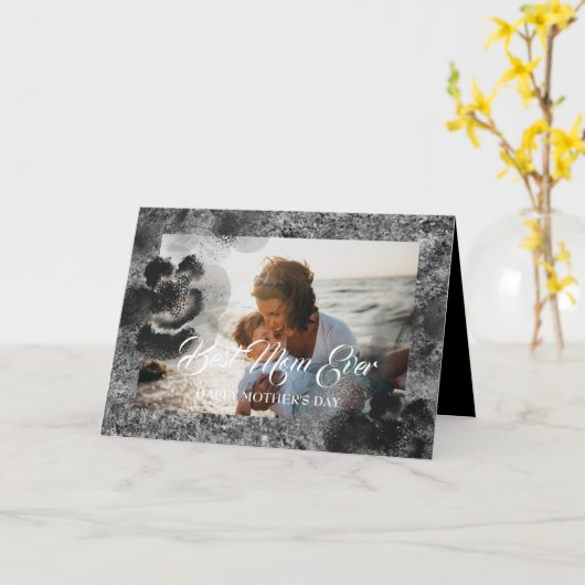 Foto für jeden Muttertag  Beste Mama Karte (Gelbe Blume)