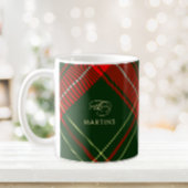 Foto für Karierte Weihnachtsfamilie Kaffeetasse