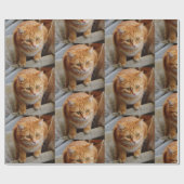 Foto für Katzen personalisieren Geschenkpapier (Flach)