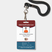 Foto für Kindermädchen - Warnhinweis Ausweis (Vorderseite mit Lanyard)