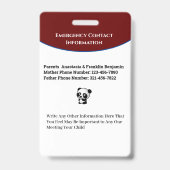 Foto für Kindermädchen - Warnhinweis Ausweis (Rückseite)