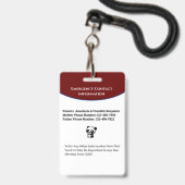 Foto für Kindermädchen - Warnhinweis Ausweis (Rückseite mit Lanyard)