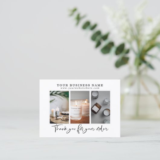 Foto für kleine Unternehmen Vielen Dank für Ihre B Visitenkarte (Stehend Vorderseite)