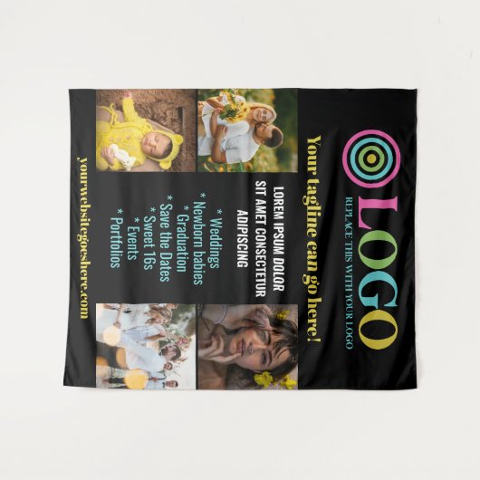 Foto für Kleinunternehmen - Hintergrund Wandteppich (Vorderseite (Horizontal))