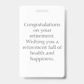 Foto für Krankenschwestern und Krankenschwestern m Ausweis (Rückseite)