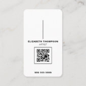 Foto für kreative Künstler mit QR-Code Visitenkarte (Rückseite)
