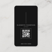 Foto für kreative Künstler mit QR-Code Visitenkarte (Rückseite)