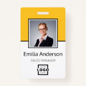 Foto für kundenspezifische Firmenlogos Ausweis (Vorderseite)