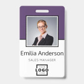 Foto für kundenspezifische Firmenlogos Ausweis (Front)