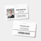 Foto für kundenspezifische Firmenlogos für Mitarbe Ausweis (Vorder- & Rückseite)
