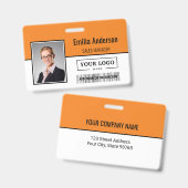 Foto für kundenspezifische Firmenlogos für Mitarbe Ausweis (Vorder- & Rückseite)