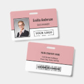 Foto für kundenspezifische Firmenlogos für Mitarbe Ausweis (Vorder- & Rückseite)
