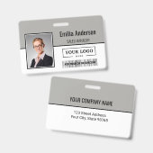 Foto für kundenspezifische Firmenlogos für Mitarbe Ausweis (Vorder- & Rückseite)