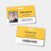 Foto für kundenspezifische Firmenlogos für Mitarbe Ausweis (Vorder- & Rückseite)