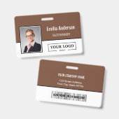 Foto für kundenspezifische Firmenlogos für Mitarbe Ausweis (Vorder- & Rückseite)