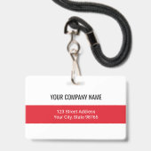 Foto für kundenspezifische Firmenlogos für Mitarbe Ausweis (Rückseite mit Lanyard)