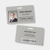 Foto für kundenspezifische Firmenlogos für Mitarbe Ausweis (Vorder- & Rückseite)