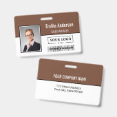 Foto für kundenspezifische Firmenlogos für Mitarbe Ausweis (Vorder- & Rückseite)