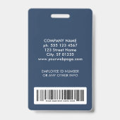 Foto für kundenspezifische Firmenlogos Strichcode- Ausweis (Back)