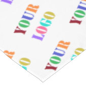 Foto für kundenspezifische Firmenlogos Tischdecke (Schrägansicht)