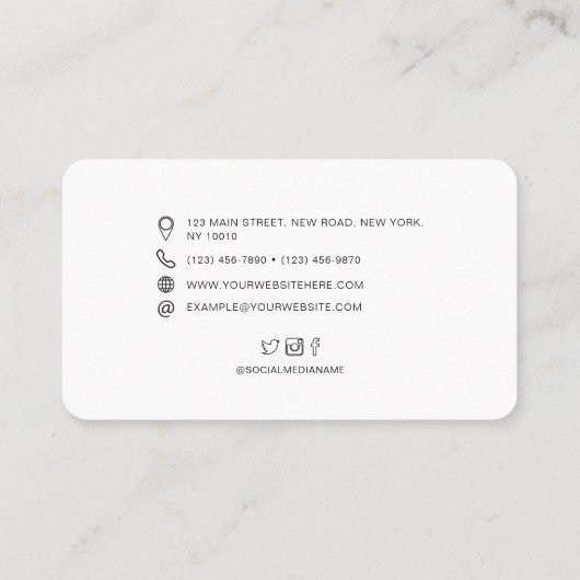 Foto für kundenspezifische Firmenlogos Visitenkarte (Rückseite)