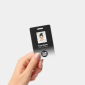 Foto für kundenspezifische Mitarbeiter Schwarz-wei Ausweis (Handheld)