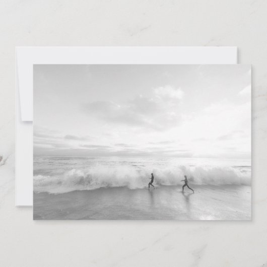 Foto für lässige Pastellflächen Save The Date (Rückseite)