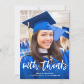 Foto für lässiges Skript und Abschluss Dankeskarte (Vorderseite)