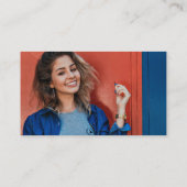 Foto für lila Social-Media-Logos Visitenkarte (Rückseite)