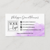 Foto für lila Social-Media-Logos Visitenkarte (Vorderseite)