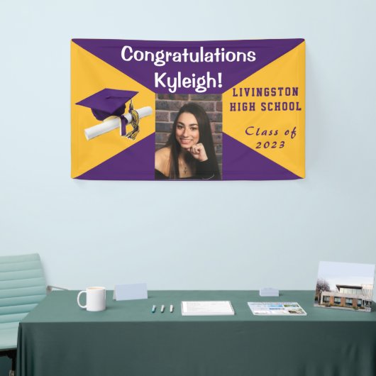 Foto für lila und Gold-Abschluss Banner (Messeveranstaltung)