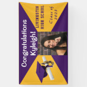 Foto für lila und Gold-Abschluss Banner (Vertikal)