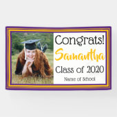 Foto für lila- und Goldschulfarben Banner (Horizontal)