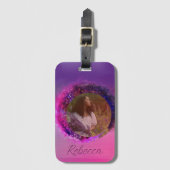 Foto für Lila und rosa Rahmen Gepäckanhänger (Vorderseite Vertikal)