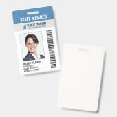 Foto für Logos von Strichcode-Unternehmen Mitarbei Ausweis (Vorder- & Rückseite)