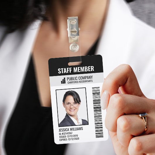 Foto für Logos von Strichcode-Unternehmen Mitarbei Ausweis