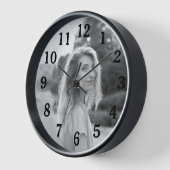 Foto für Mama mit klassischen schwarzen Zahlen Uhr (Winkel)